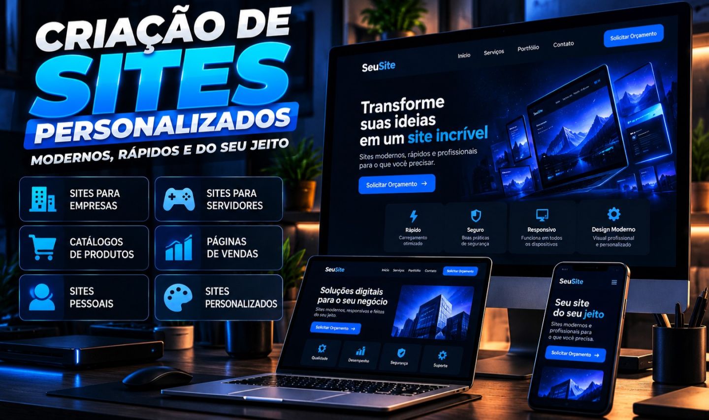 Criação de Sites Personalizados | Sites Profissionais e Responsivos