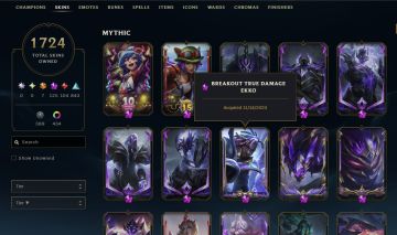 ACC única de Colecionador 1724 SKINS | past CHALLENGER | ACEITO OFERTAS !!