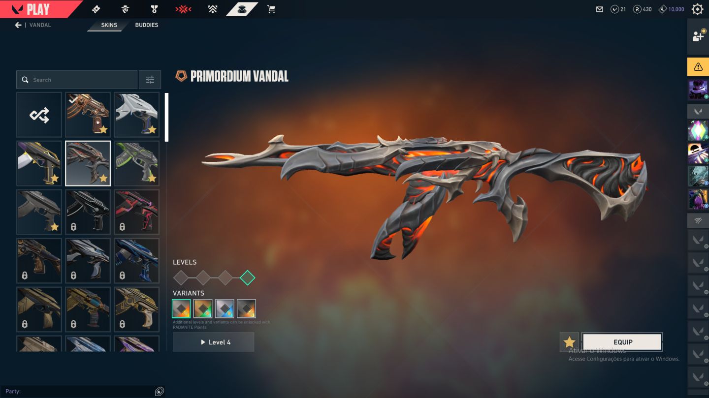 Valorant Br | Vandal + Karambit | Radiant | Phantom | 9 Skins