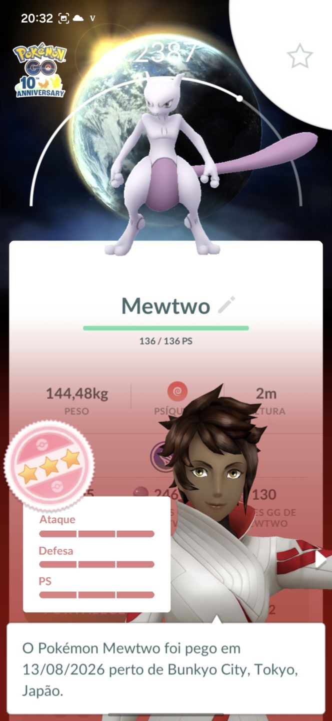 2 lendários shinys + 2 lendários 100% - Pokemon Go