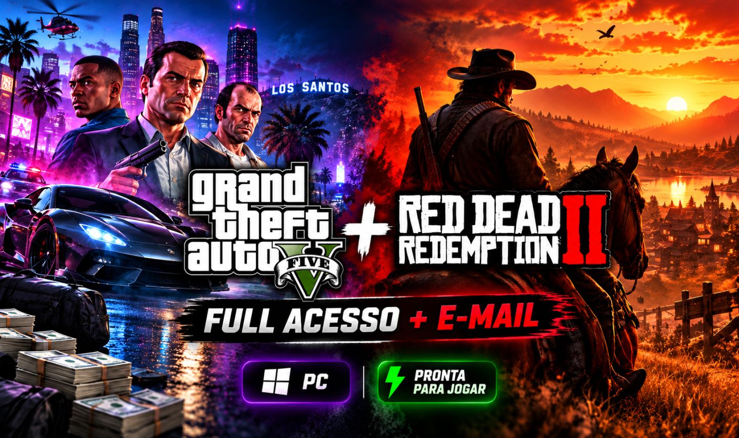 CONTAS DE GTA 5 + RED DEAD REDEMPTION 2 | FULL ACESSO + EMAIL | MENOR PREÇO