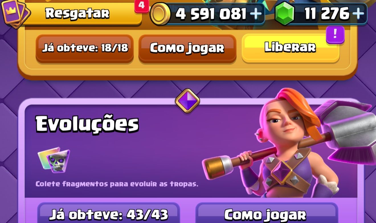 CONTA CLASH ROYALE FULL, 256+ EMOTES RARÍSSIMOS, 50 SKINS DE TORRE