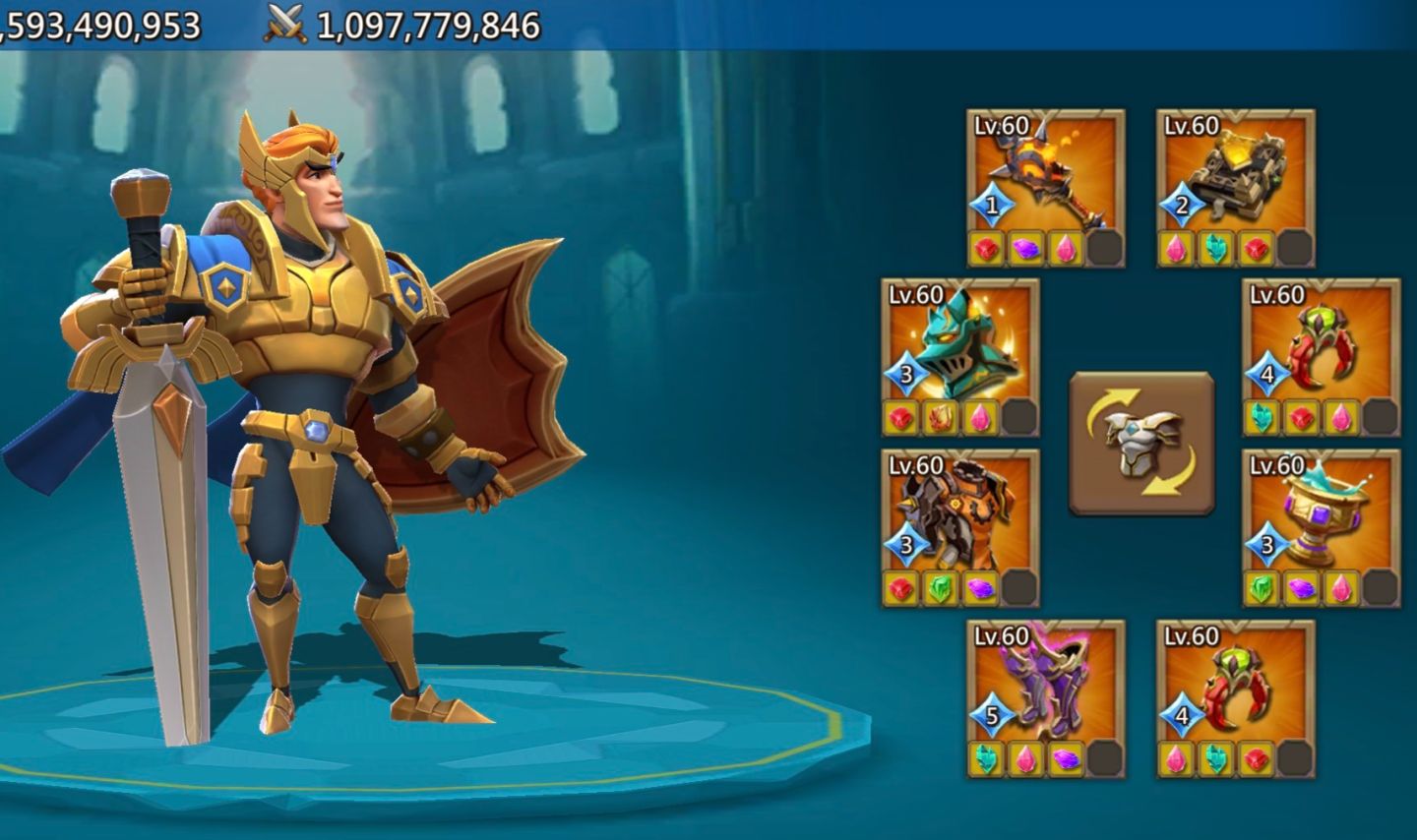 Conta lords mobile 1.500b de poder