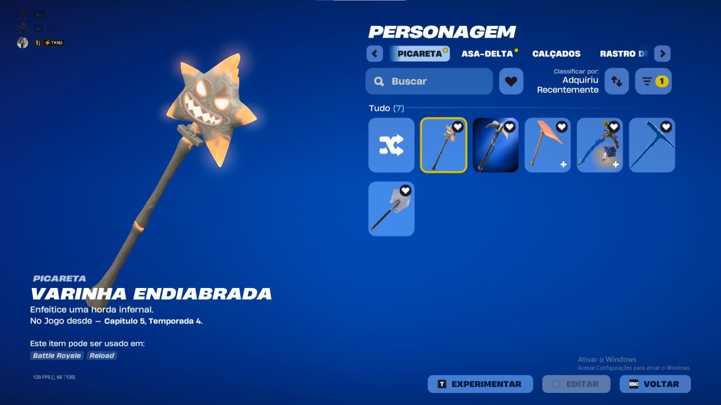Conta de fortnite com +de $5k earnings de ganhos no jogo e mais de 200k de pr