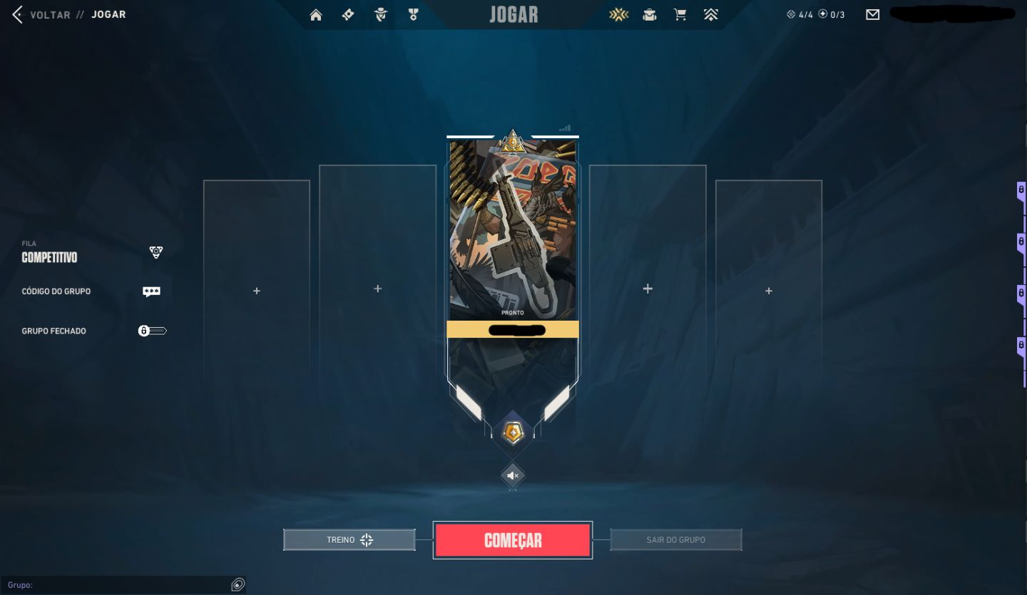 Conta Lv. 300+ | Todos os Agentes | Skin de Vandal RGX | Ouro 3