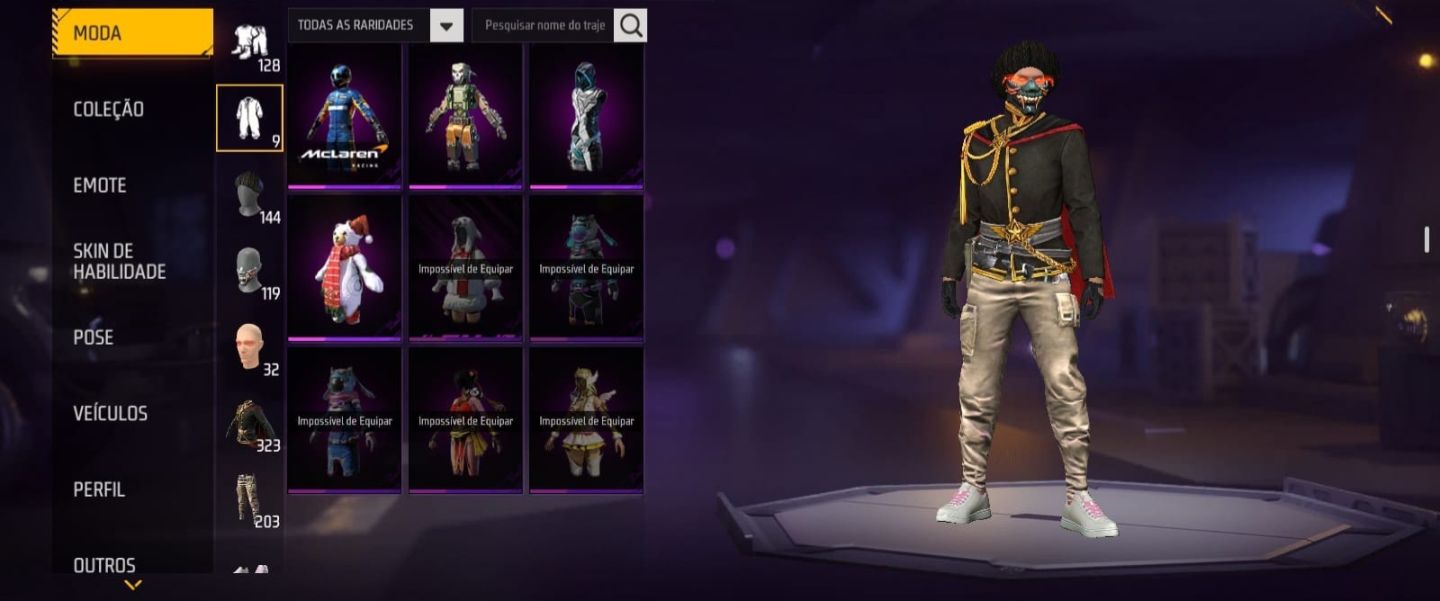Conta free fire rara