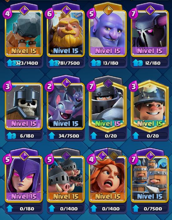 CONTA CLASH ROYALE COMPETITIVA E CARTAS BEM UPADAS!!