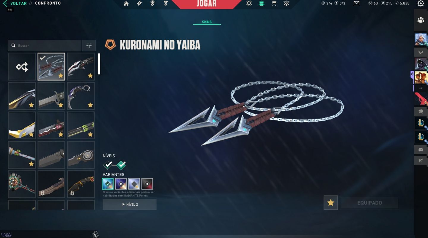 CONTA VALORANT KURONAMI+ PHANTOM RECONHECIMENTO +VANDAL GAIA+OPERATOR SAQUEADOR"