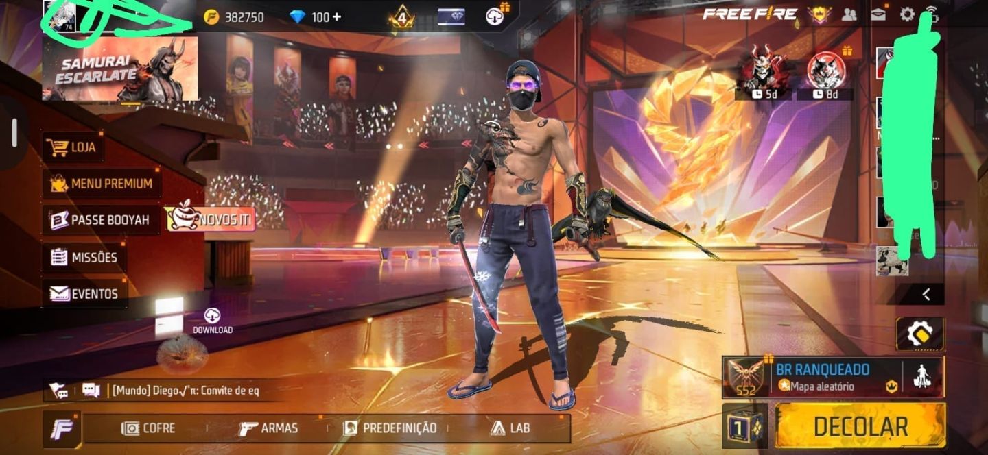 Conta de Free fire gemada