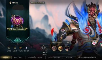 Conta de PreRegistro WildRift LVL 186 com 260 skins( incluindo primeiros passes)