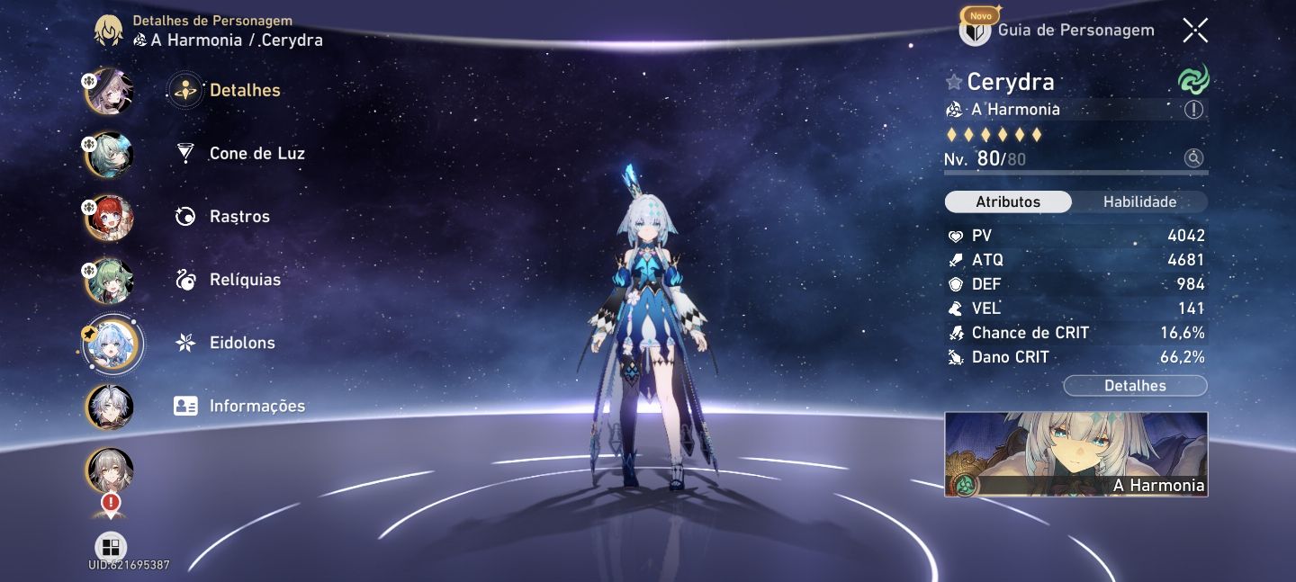 Honkai Star Rail conta com times para the herta, phainon e anaxa.