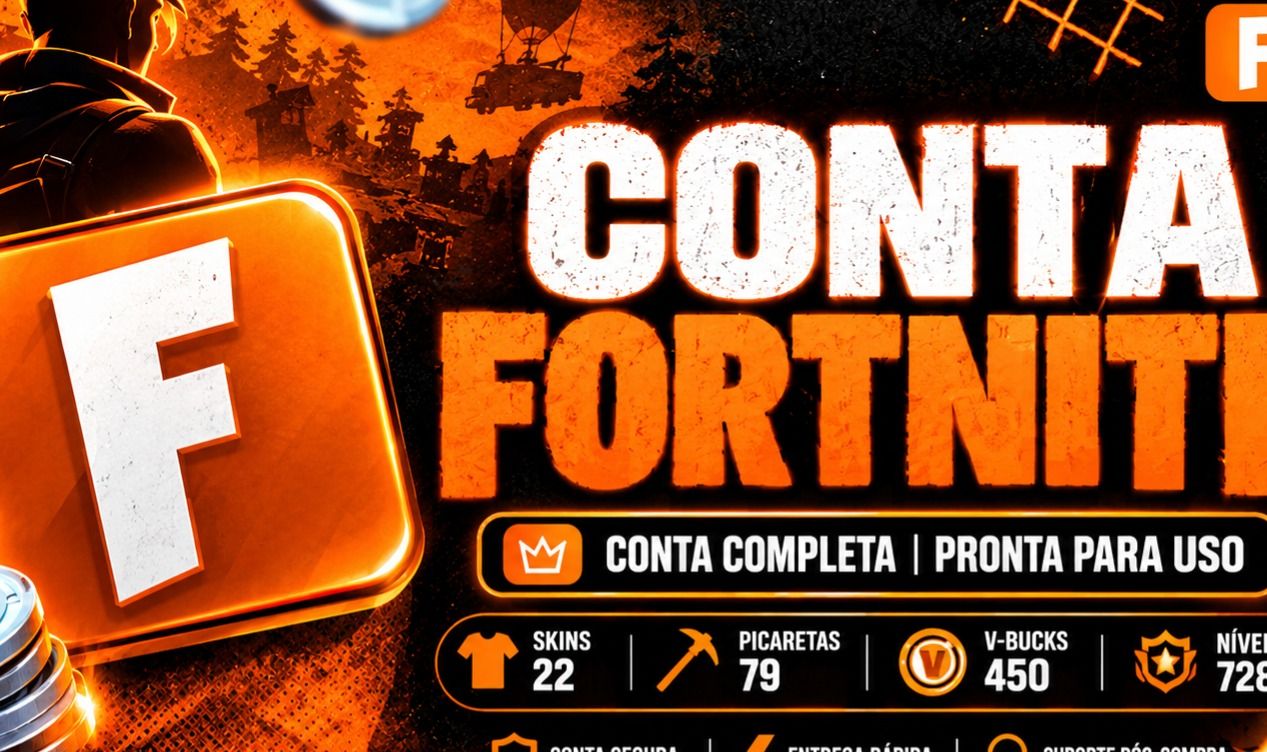CONTA FORTNITE | 22 SKINS + 79 PICARETAS + 450 V-BUCKS |