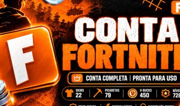 CONTA FORTNITE | 22 SKINS + 79 PICARETAS + 450 V-BUCKS |