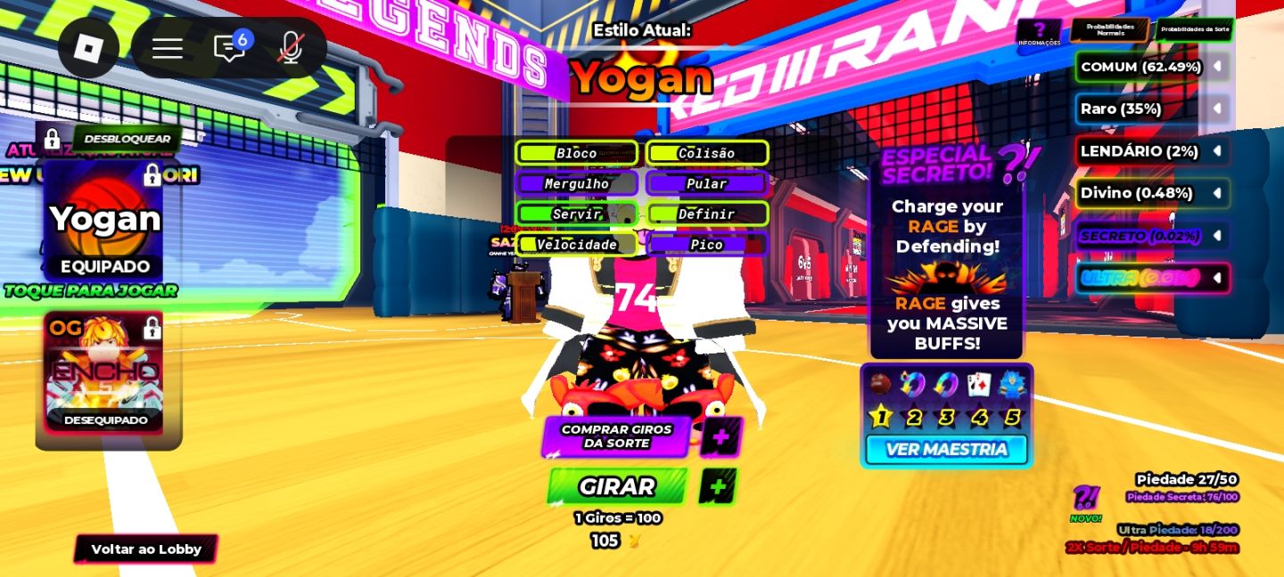 Conta VOLLEYBALL LEGENDS LV.101 com Encho OG AD!!