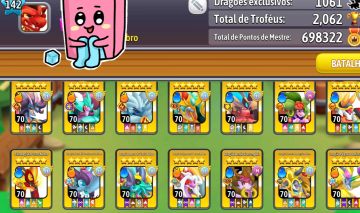Conta dragoncity mobile Full dourada antiga lvl 142