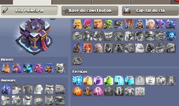 CONTA CLASH OF CLANS CV15 | NÍVEL 76 | BASE DO CONSTRUTOR | Valor a negociar!!!!