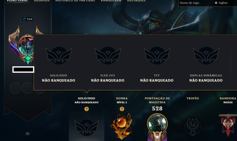 Conta LoL Unranked Nível 564 - 249 skins - Todos Campeões