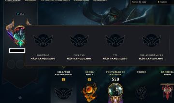 Conta LoL Unranked Nível 564 - 249 skins - Todos Campeões