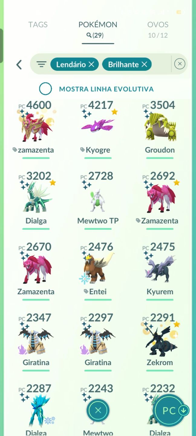 CONTA POKEGO - LVL 72 - ANO 2020 - 638 BRILHANTES - 100 MEGA EVOLUÇÕES