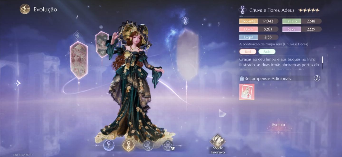 Conta Endgame - Infinity Nikki 16 sets completos + Looks Milagrosos + 4 inc.