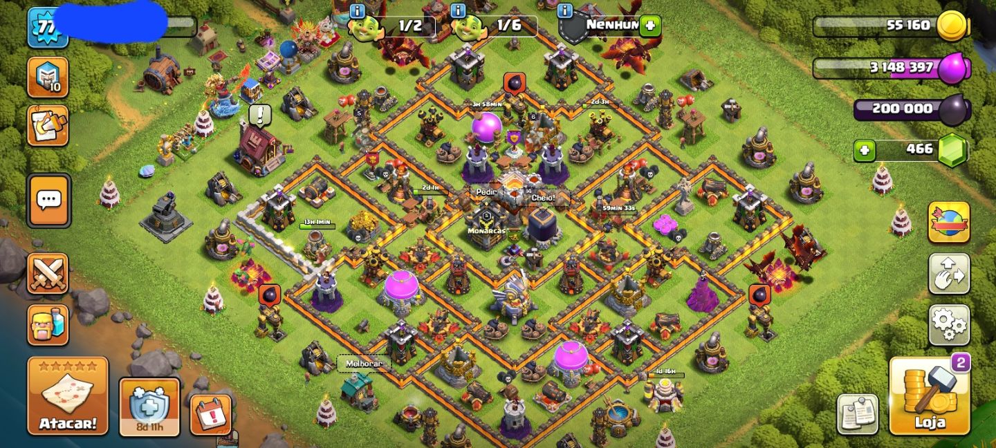 Contas de clash of clans cv12 a cv11