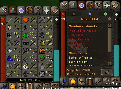CONTA OSRS | 21 ANOS | QUEST CAPE | +500M EM ITENS + CONTA RS3