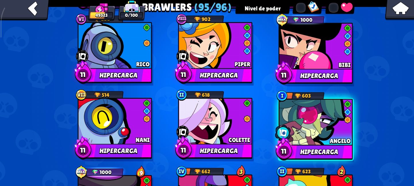 CONTA GEMADA DE BRAWL STARS COM 50K