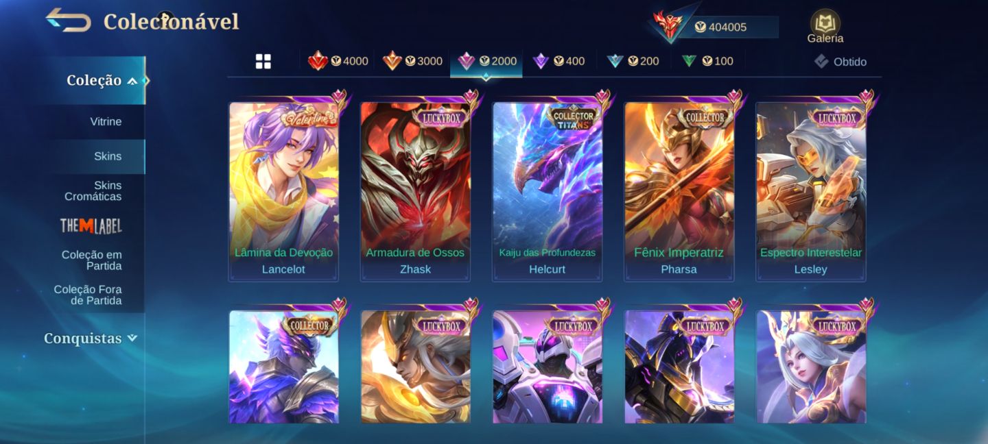 Conta - Mobile Legends