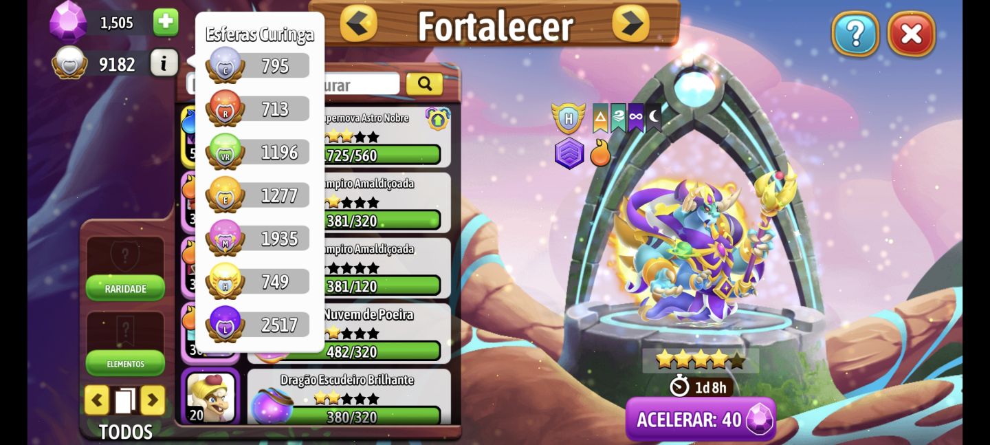Conta de Dragon City com várias Skins
