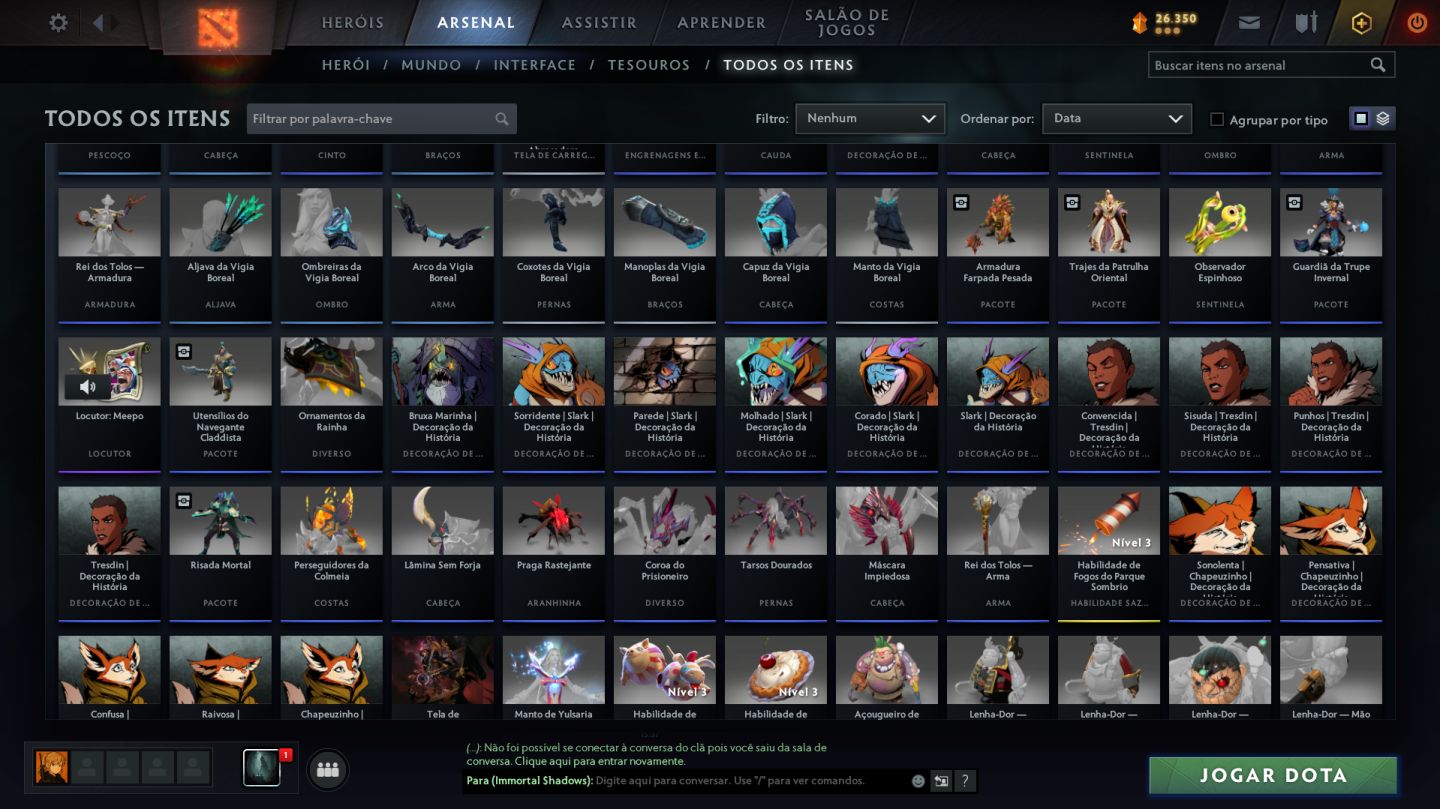 CONTA LENDA 1 - DOTA 2 3k.144 MMR - 10.000/10.000 BEHAVIOR