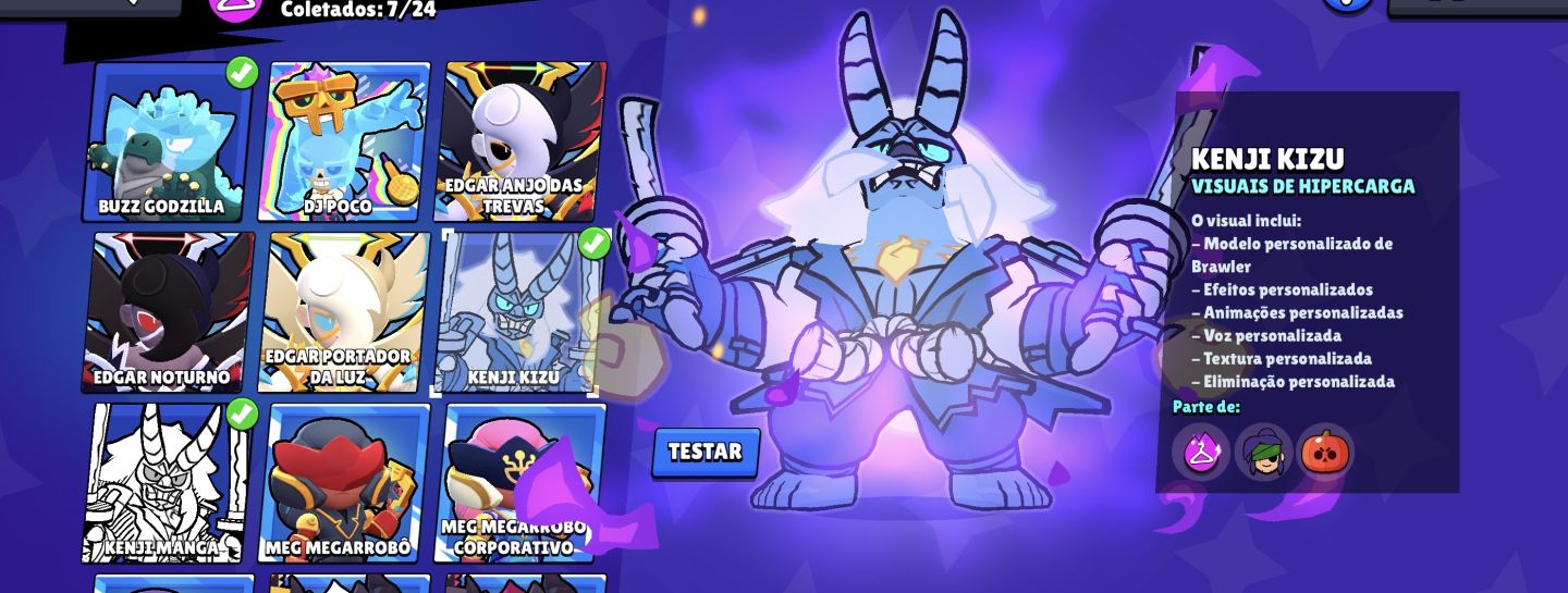 CONTA BRAWL STARS 2019 70k TROFÉUS OG 104/105 BRAWLERS
