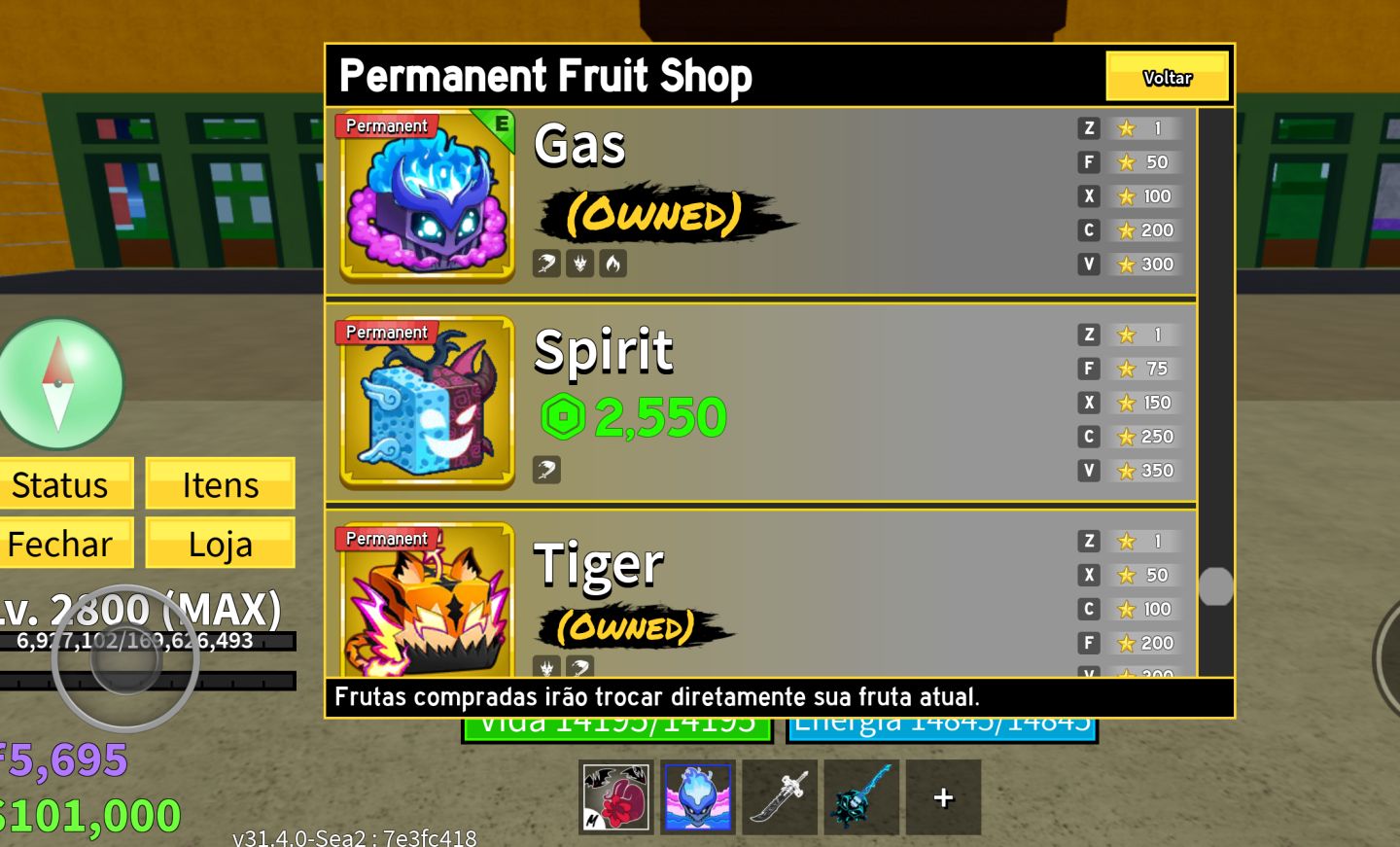 CONTA BLOX FRUITS! CONTA BLOX FRUITS LEVEL MÁXIMO
