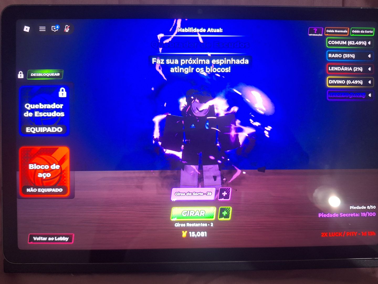 ROBLOX CONTA DE VOLEYBALL LEGENDS/ HAIKYUU LEGENDS | COM CHAT LIBERADO!!