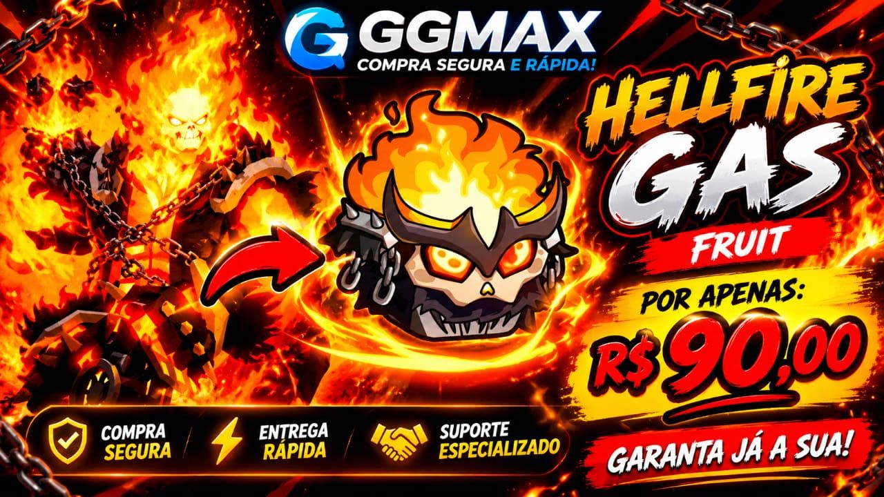 HELLFIRE GAS FRUIT TRANSFORMADA | Blox Fruits | R$ 90,00