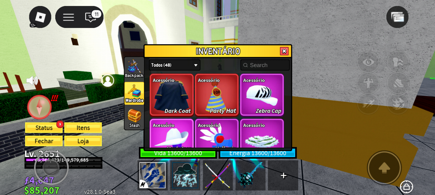 Melhor conta de blox fruits na loja! Só coisas raras
