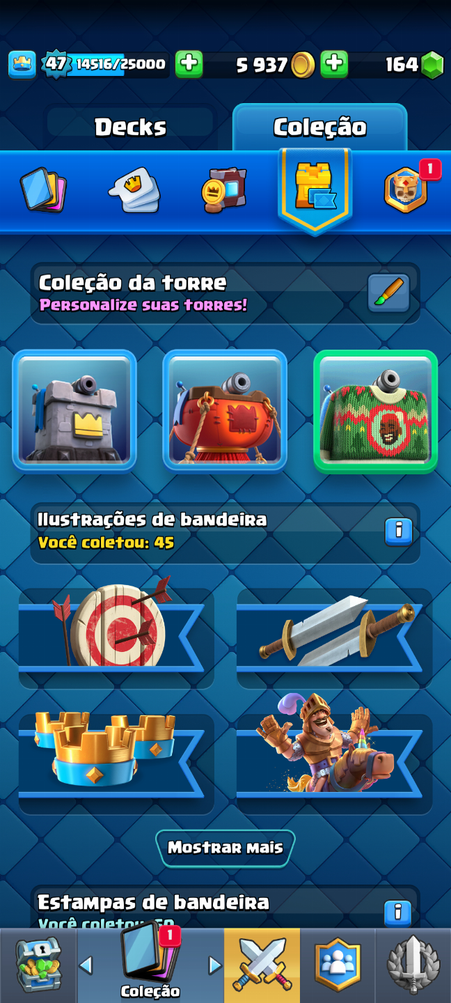 Conta Clash Royale, bem upada, cheio de cartas