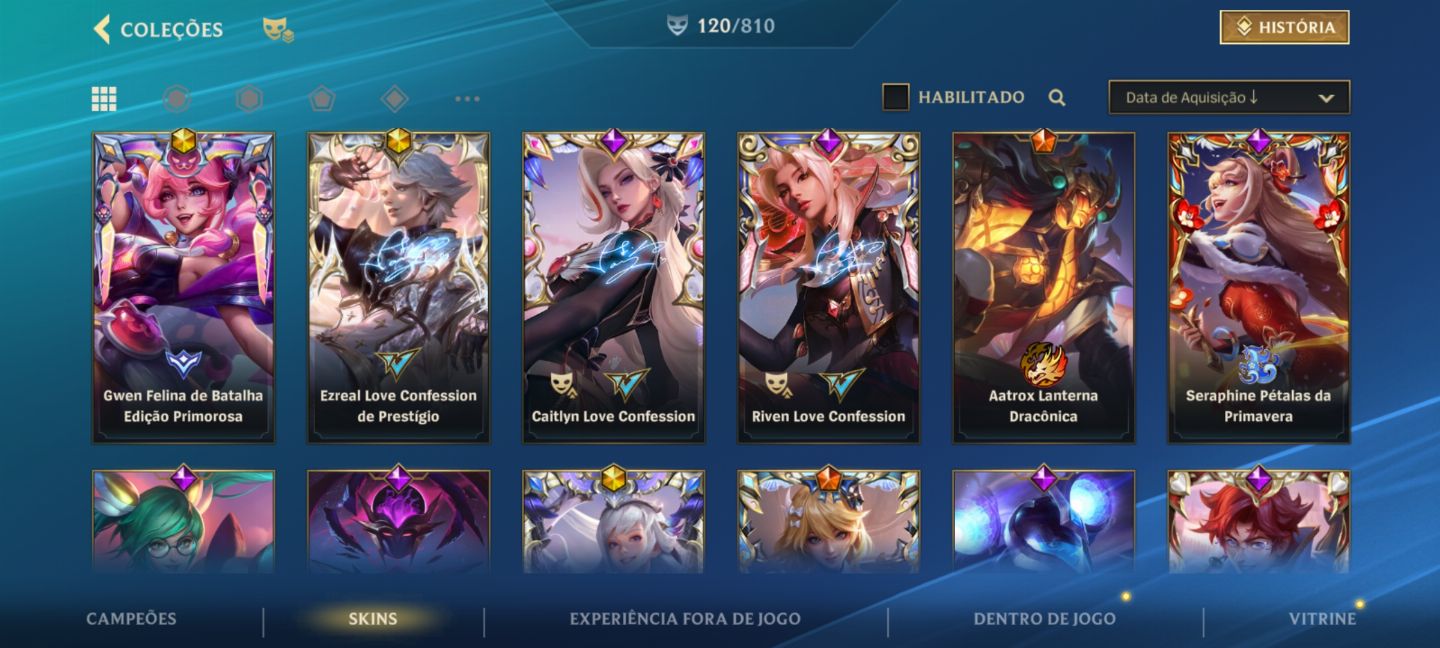 Conta de Wild Rift-todas as skins do yone