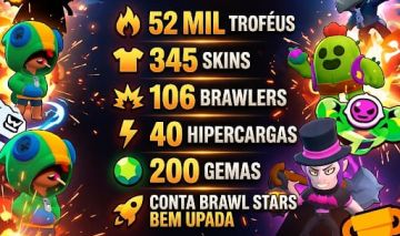 Conta FuLL Brawlers, Bem upada, Full Acesso 330+ Skins