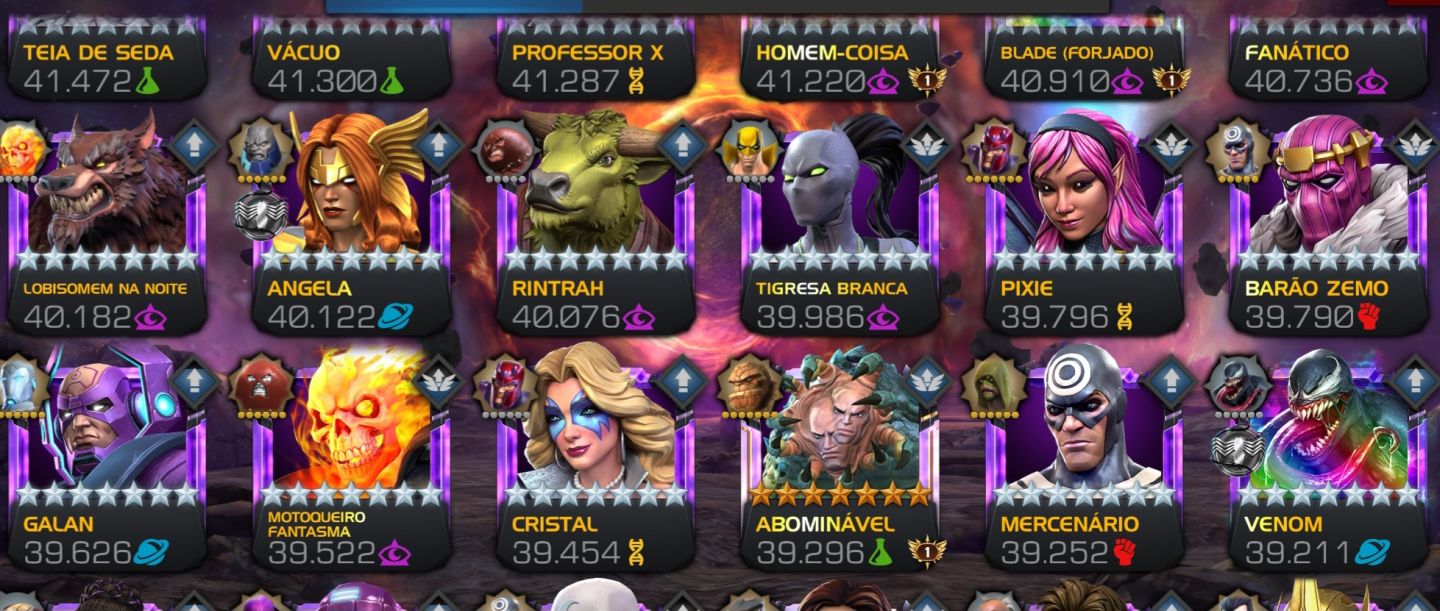 CONTA MARVEL TORNEIO DE CAMPEÕES NIVEL ANCIÃO 65 MARVEL CONTEST OF CHAMPIONS