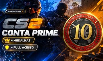 CONTA CS2 PRIME + MEDALHAS + FULL ACESSO