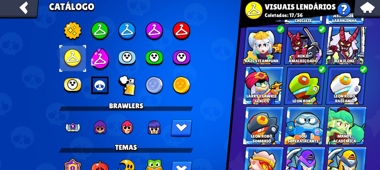 Conta de brawl stars 90k+ troféus 72 brawlers no 11 todos os brawlers