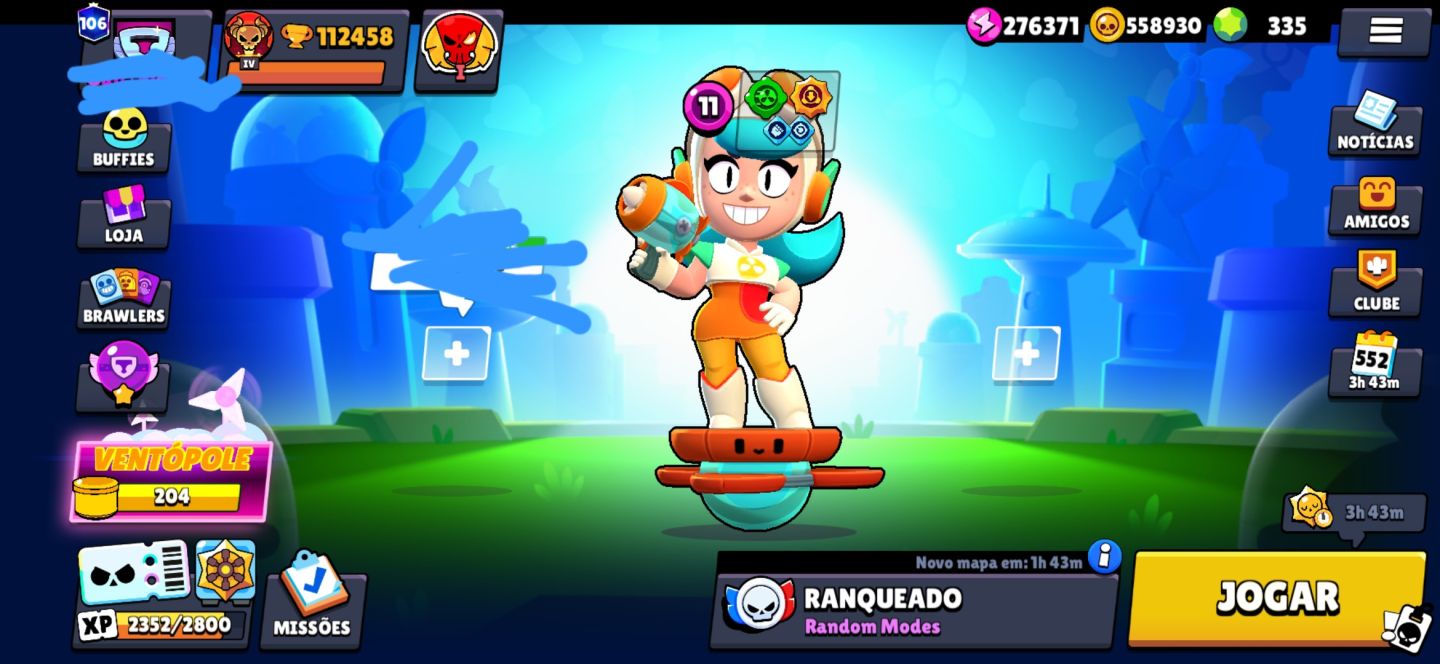 Conta brawlstars com mais de 100k de troféu, fama star force, várias skins