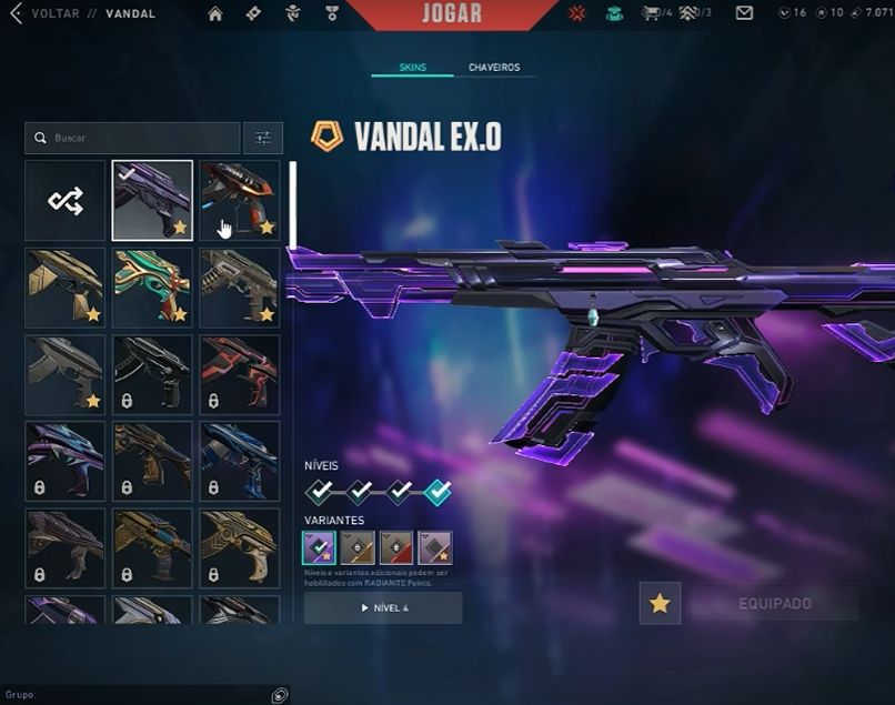 CONTA VALORANT PLAT 1 VARIAS SKINS BOAS