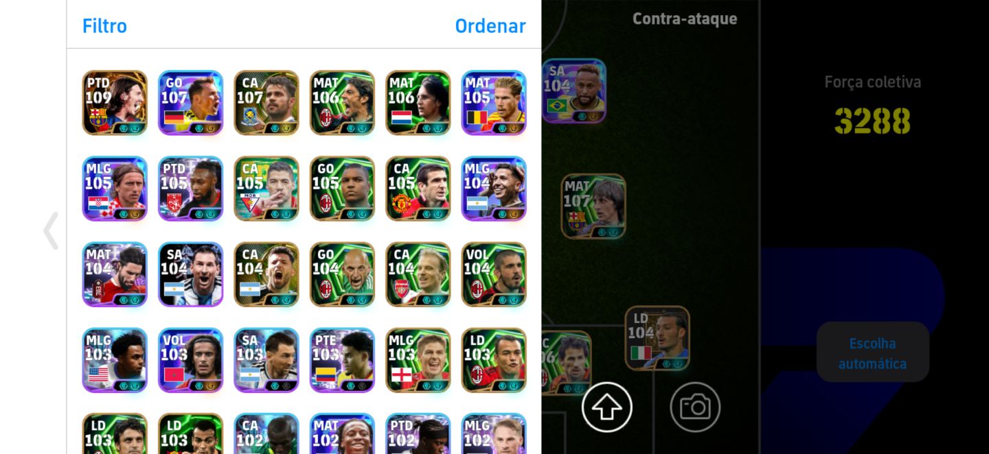 CONTA META DE EFOOTBALL 2027 COM EPICS TOPS COMO CR7, PELÉ , MESSI E VIEIRA