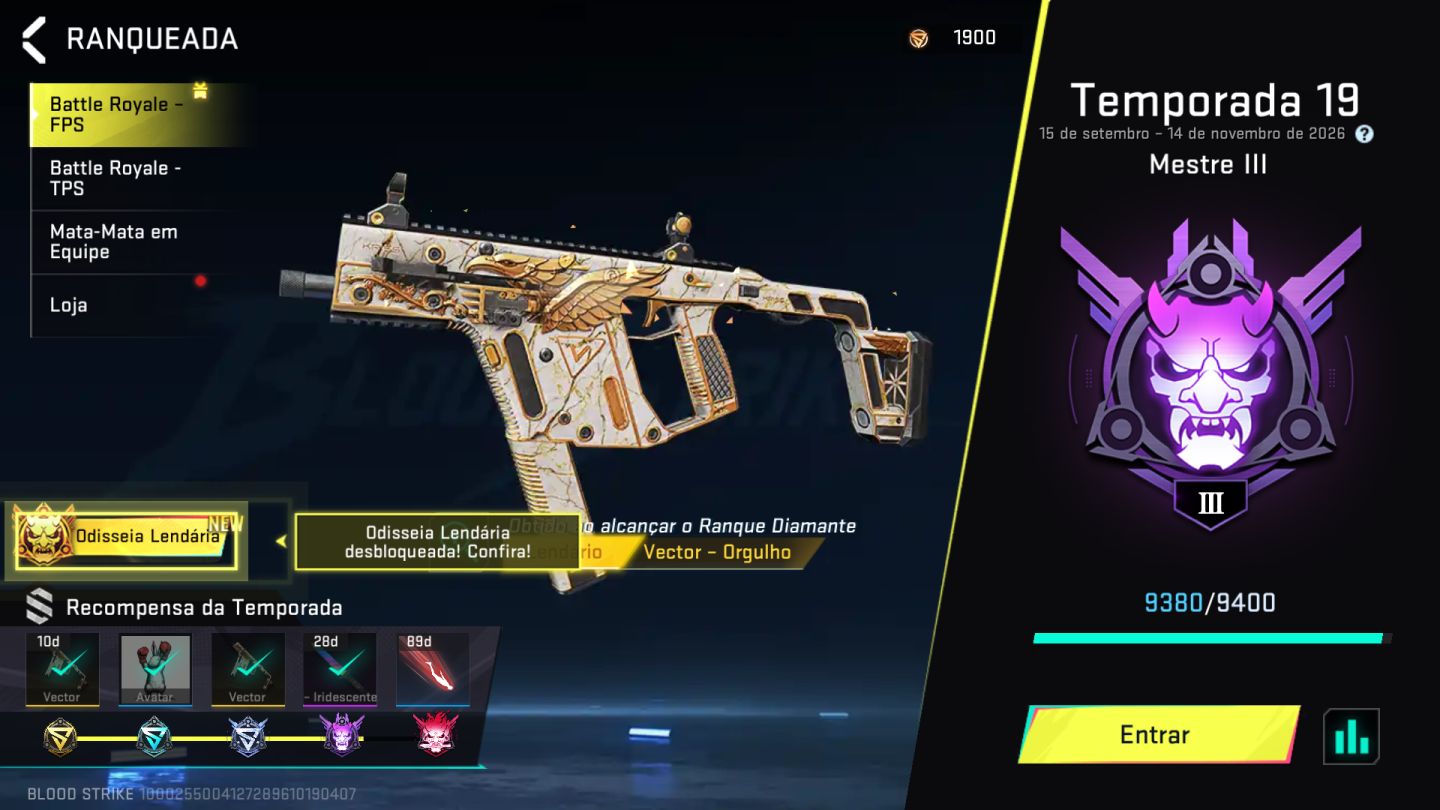 BLOOD STRIKE PRA SAIR LOGO RANK MESTRE