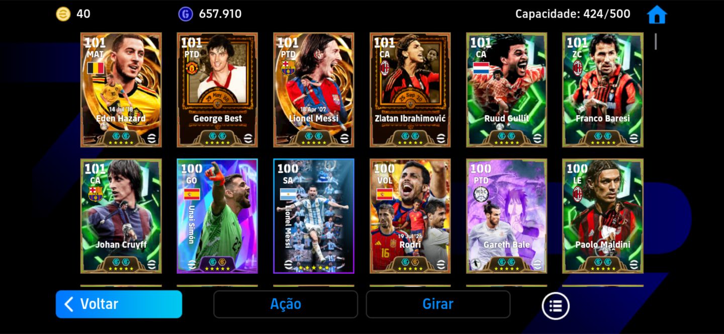 Conta Efootball 3320+/full meta/valor abaixo,pra logo