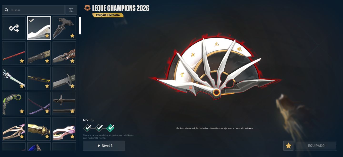 CONTA DE VALORANT COM MUITAS SKINS INCLUINDO CHAMPIONS 2024 E 2026