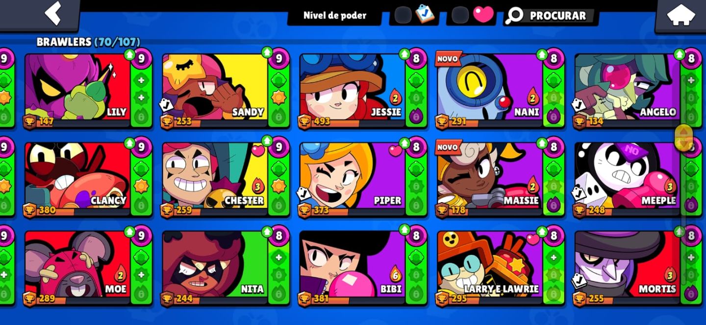 CONTA BRAWL STARS TOP! Vários Brawlers Max, Skins Lendárias & Épicas