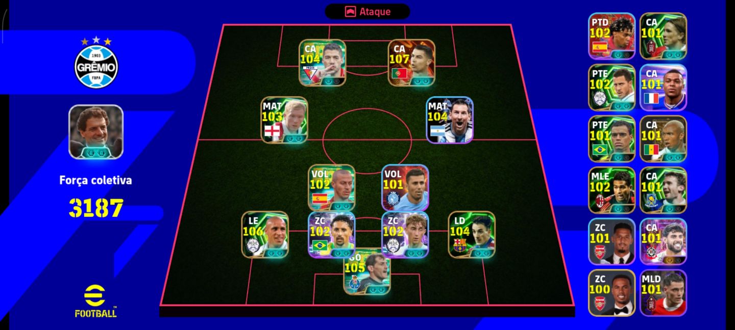 CONTA EFOOTBALL MOBILE COM FORÇA COLETIVA 3187!