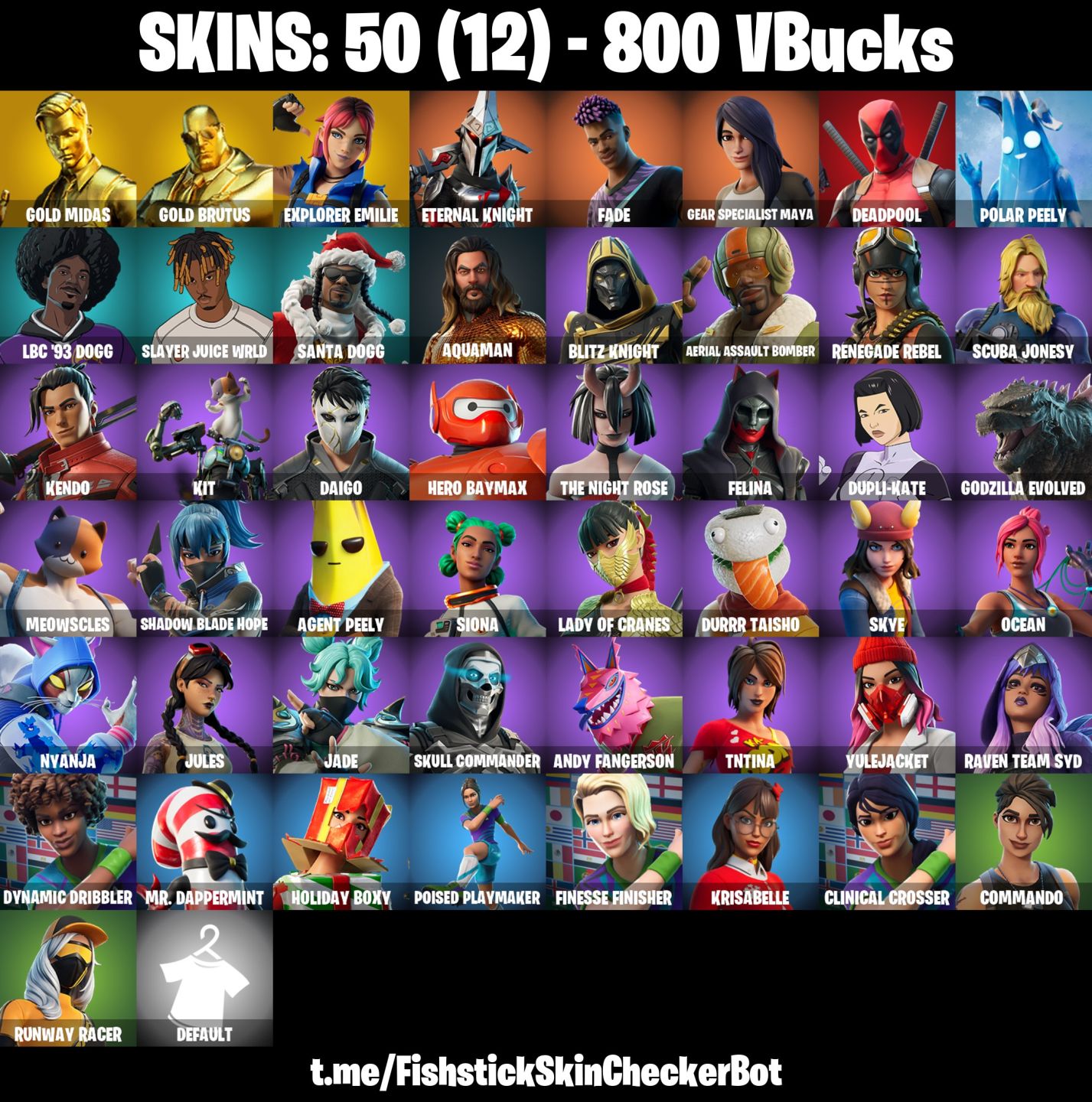Conta Fortnite com Gold Midas | Gold Brutus | Explorer Emilie e 50 Skins